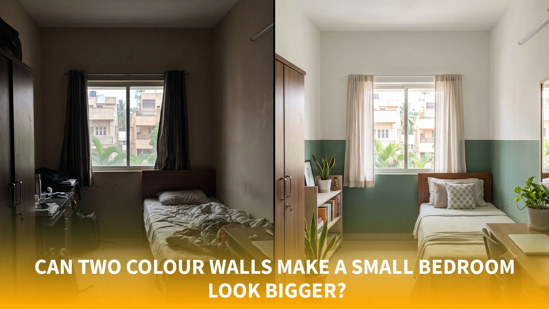 Can Two Colour Walls Make a Small Bedroom Look Bigger?