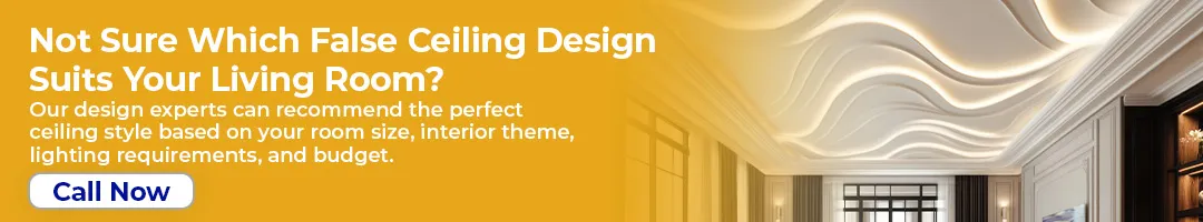 false ceiling design for living room in Bangalore