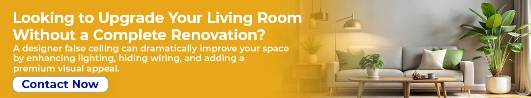false ceiling design for living room in Bangalore