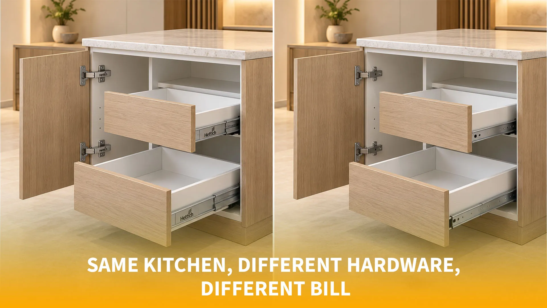 Same Kitchen, Different Hardware, Different Bill